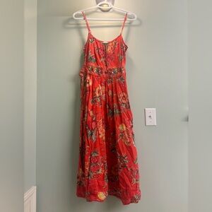 Monsoon Red dress. In great condition. Measurements in images.